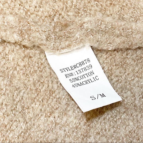 Tribe Camel Tan Open Front Soft Cardigan with Pockets size small / medium - Picture 5 of 8